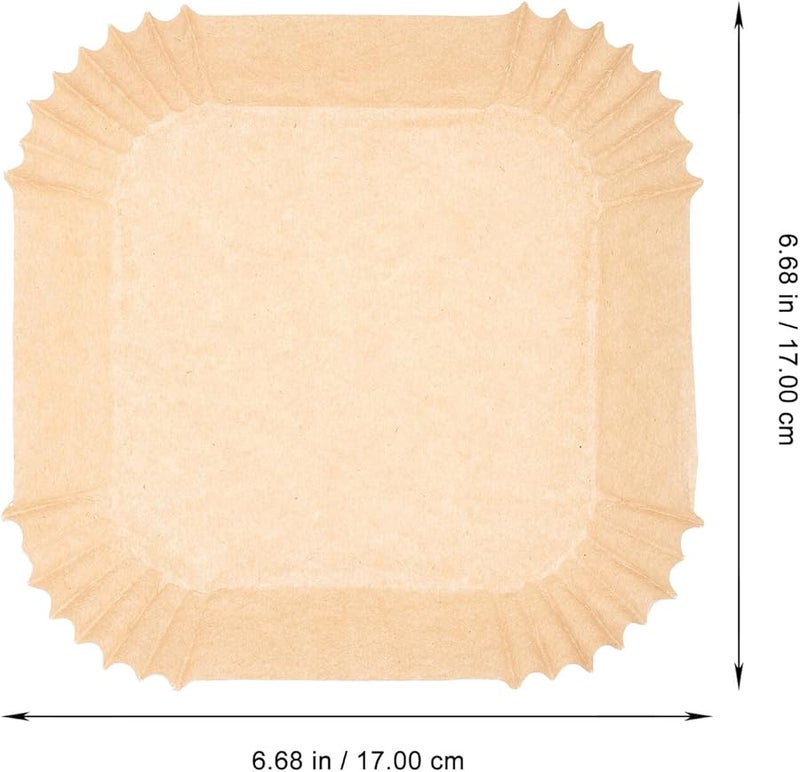 Air Fryer Parchment Paper Liners 100Pcs 17Cm X 4 5Cm Unbleached Food Grade Non Stick - Image 2